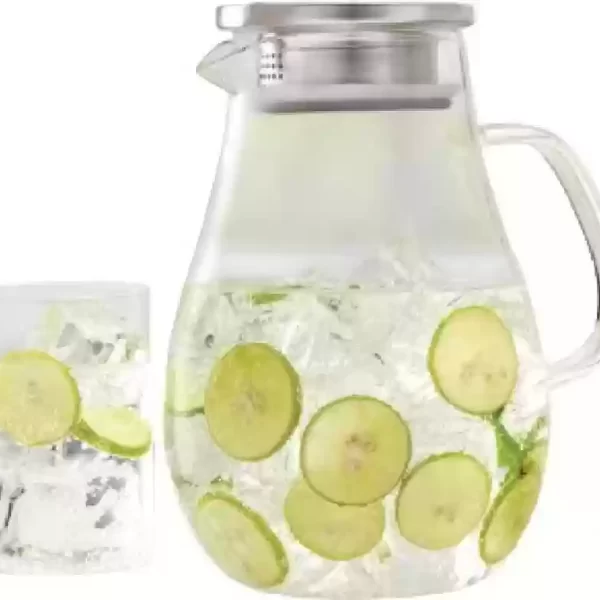 Vision Glass Jug With Steel Lid